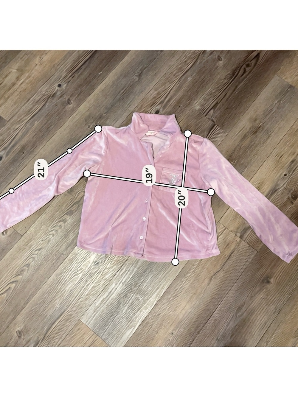 Juicy Couture Pink Velour Pajama Set Bling Logo PJ Top Med Bottom Large - Picture 13 of 14